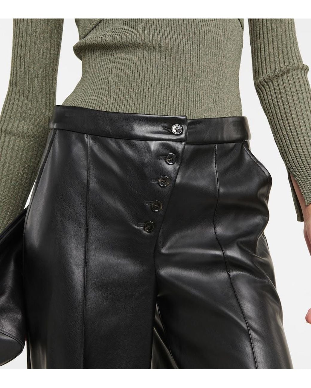 Jonathan Simkhai Black Lynda Wide-Leg Pants