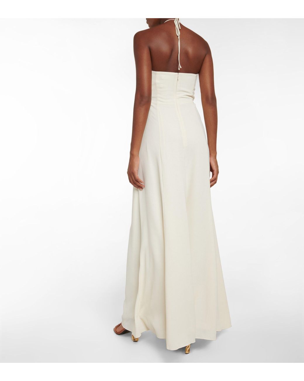 Femme Robes Robes Jonathan Simkhai Robe longue froncée à design sans manches Jonathan Simkhai en coloris Blanc 