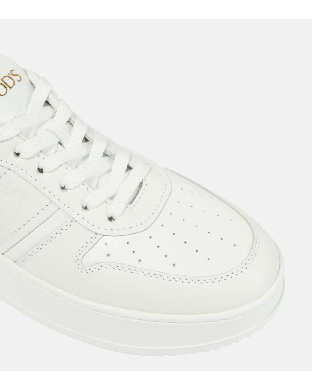 Tod's White Leather Platform Sneakers