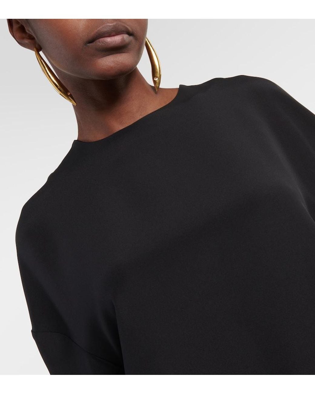 FFORME Black Ana Silk Cady Blouse
