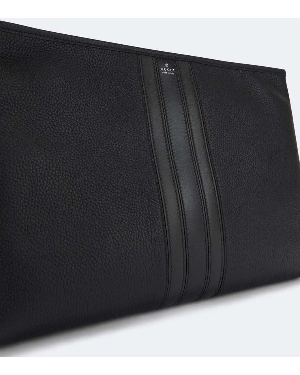 Gucci Black Medium Leather Pouch for men