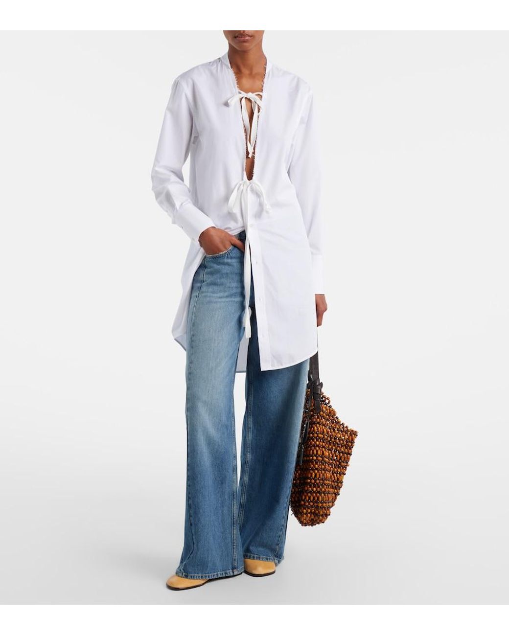AG Jeans Blue Jesolo Wide-Leg Jeans