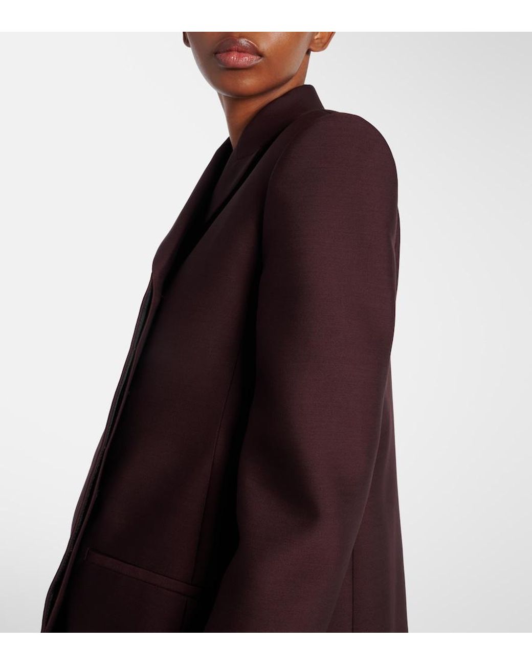 Khaite Purple Silvannah Wool And Silk Blazer