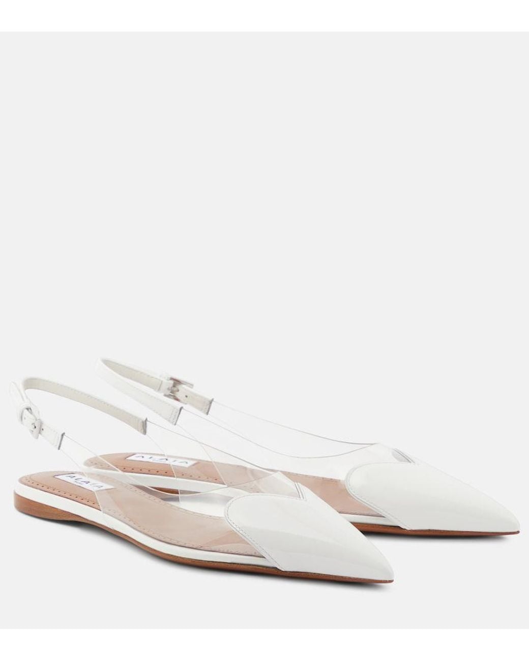 Alaïa White Ballerinas 'Le Coeur'