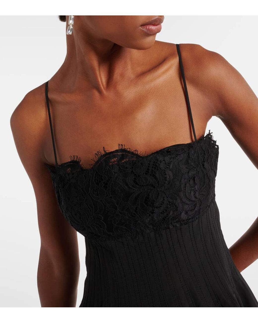 Jonathan Simkhai Katelyn Cotton-Blend Lace Midi Dress in Black | Lyst