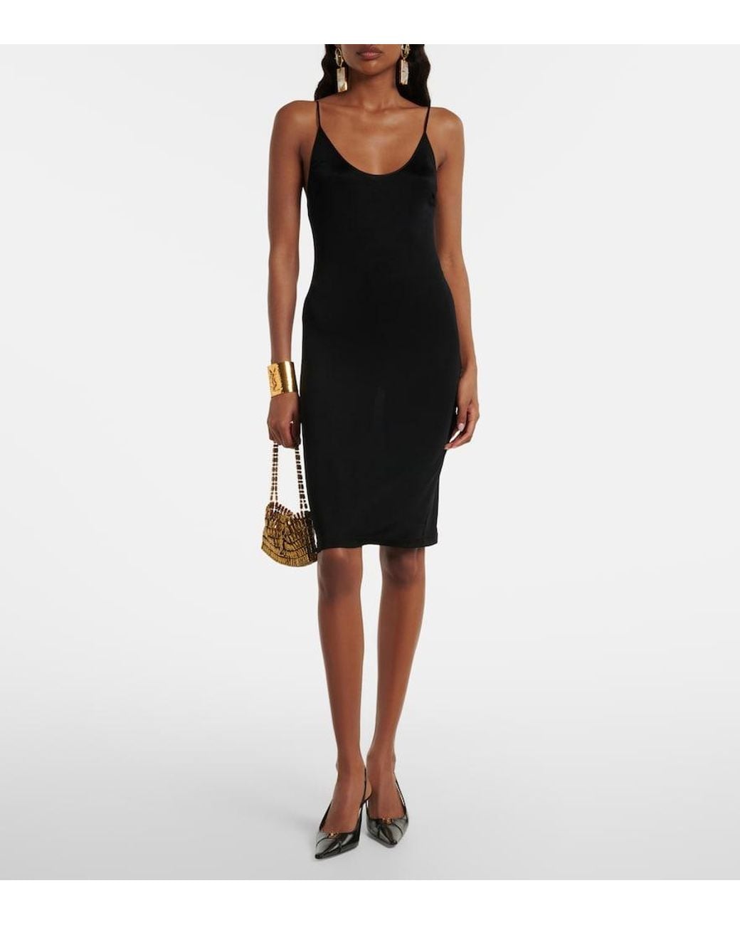 Saint Laurent Metallic Evening Embellished Shoulder Bag