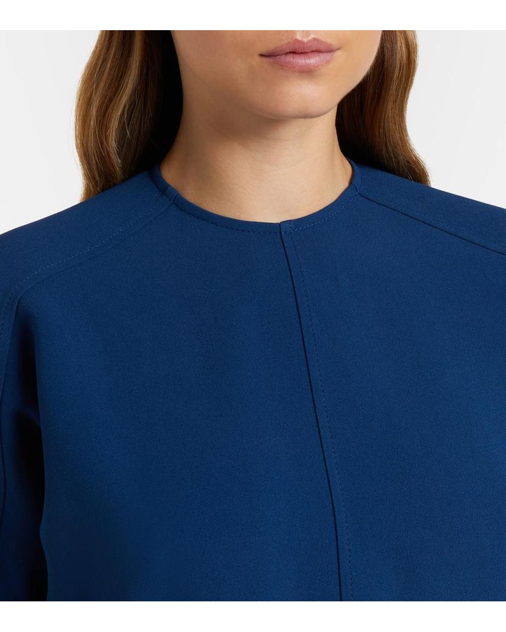 Victoria Beckham Blue Cady Midi Dress