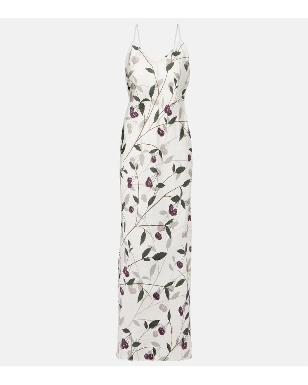 Stella McCartney White Printed Silk Maxi Dress