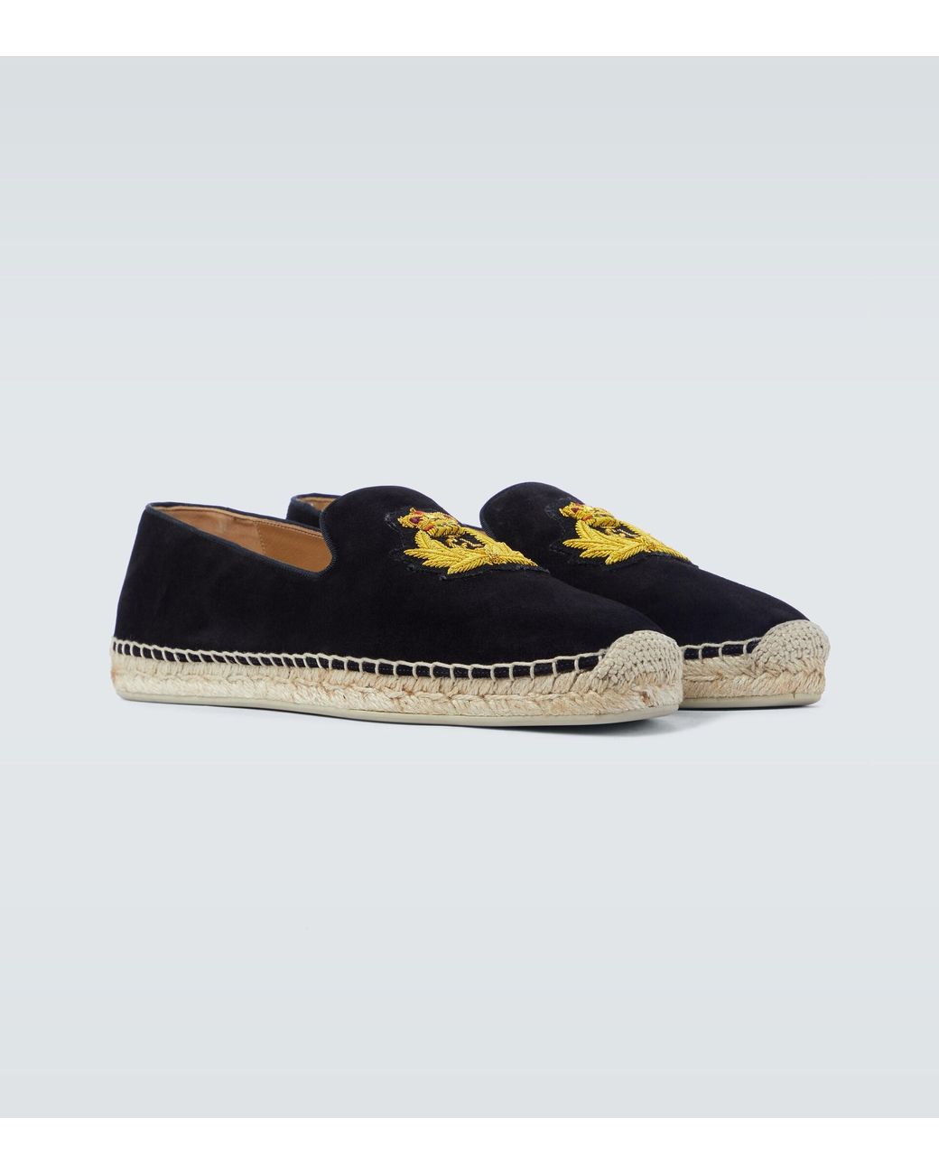 Christian Louboutin Leather Nanou Orlato Espadrilles in Black for ...