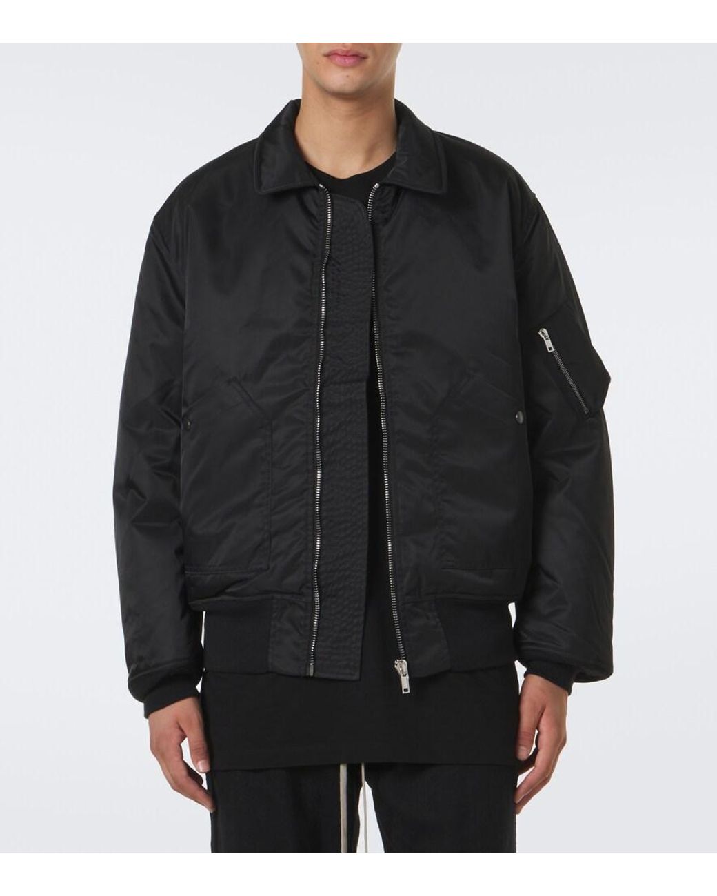 Rick Owens Black Drkshdw Flyers Twill Blouson Jacket for men