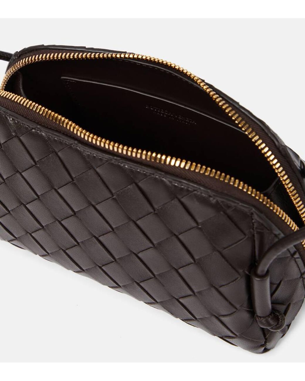 BOTTEGA VENETA SAND LEATHER CONCERT CROSSBODY BAG