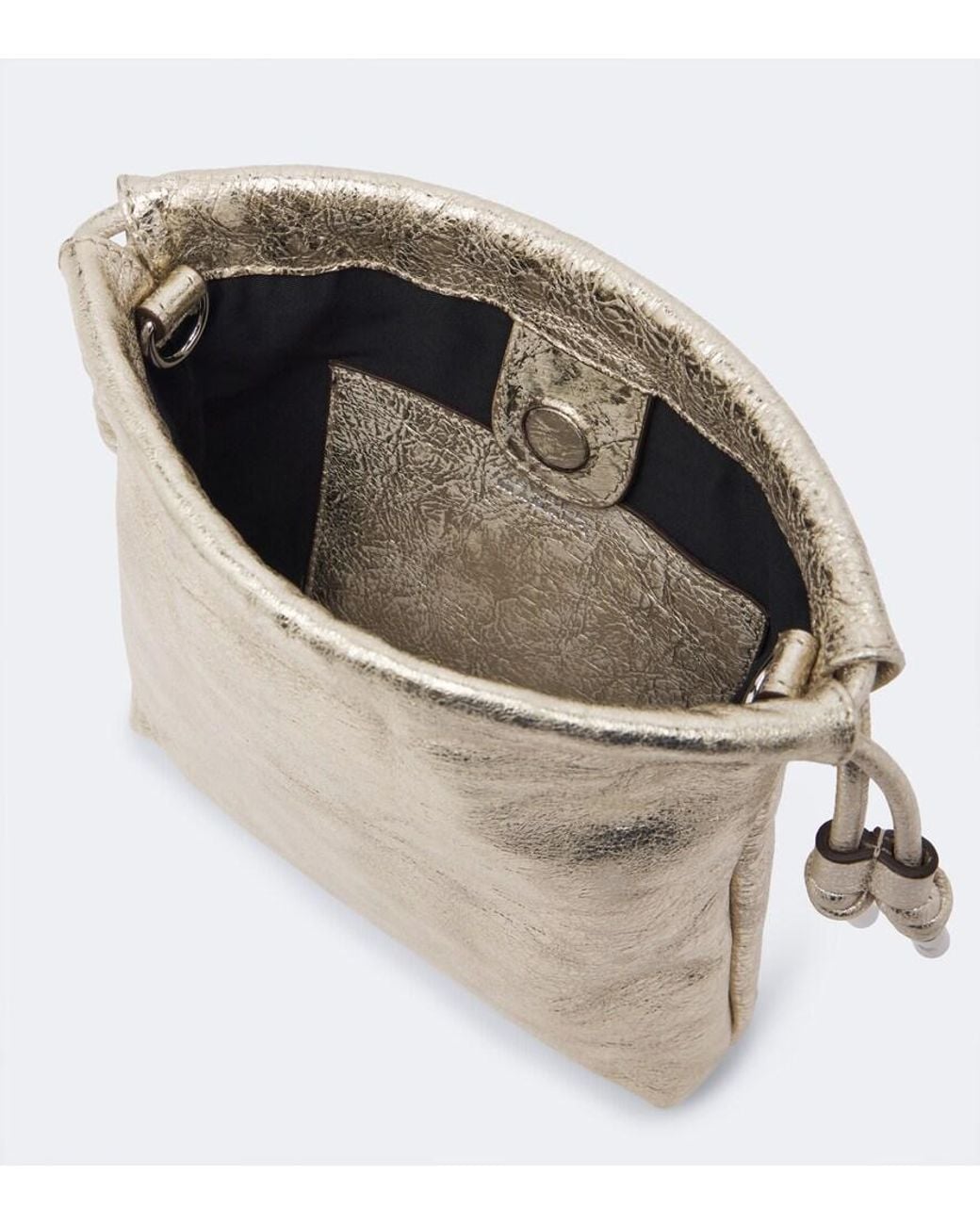 Isabel Marant Natural Silven Mini Metallic Leather Crossbody Bag