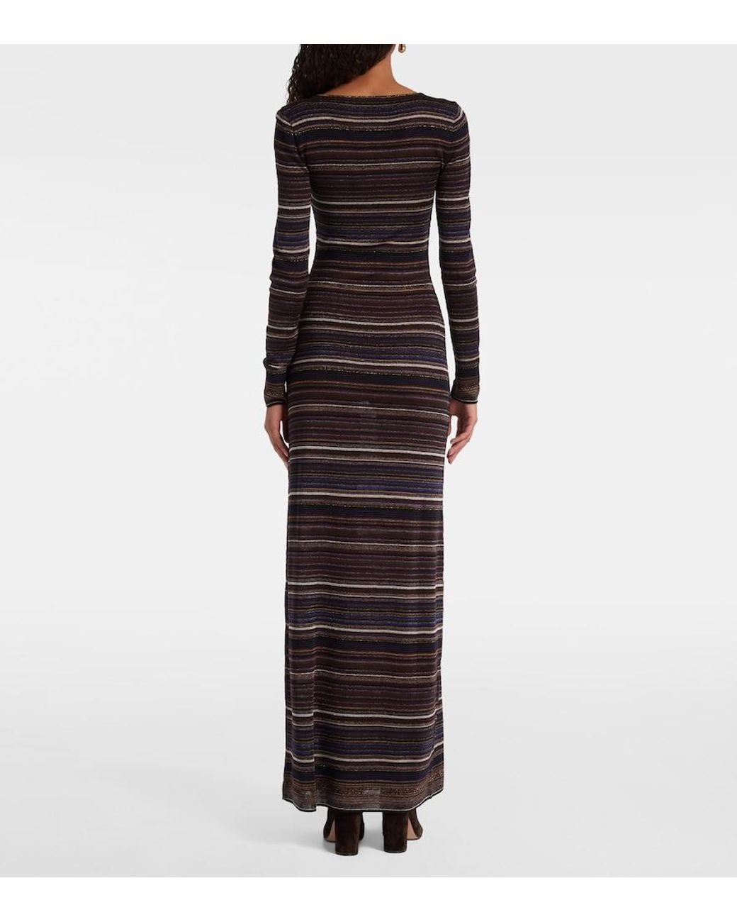Missoni Black Striped Maxi Dress