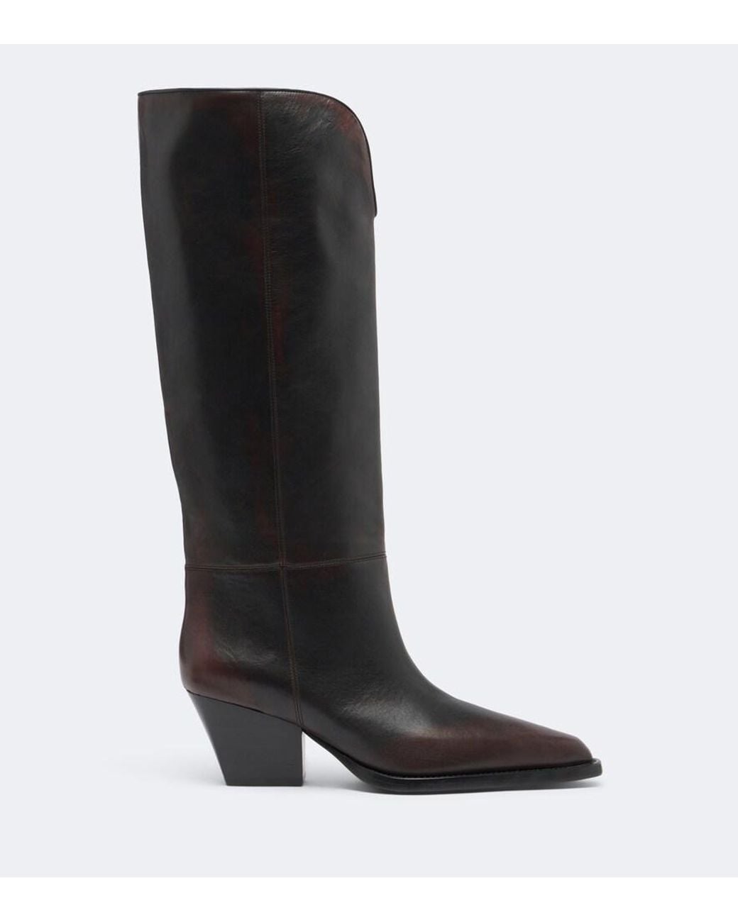 Paris Texas Black Jane Leather Knee-High Boots