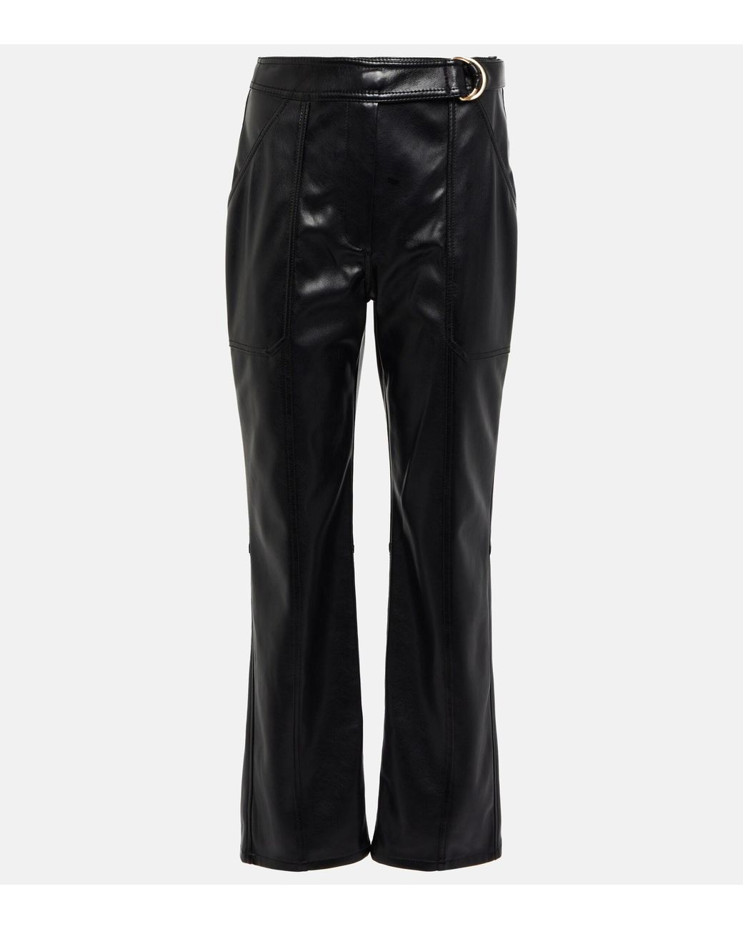 Jonathan Simkhai Baxter High-rise Faux Leather Pants in Black | Lyst