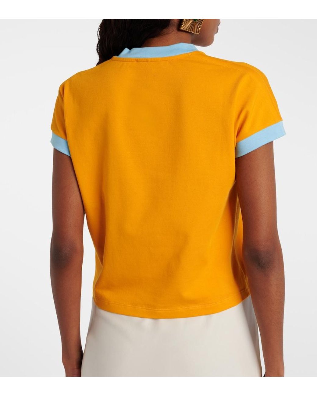 Versace Yellow Medusa Cotton-Blend Jersey T-Shirt