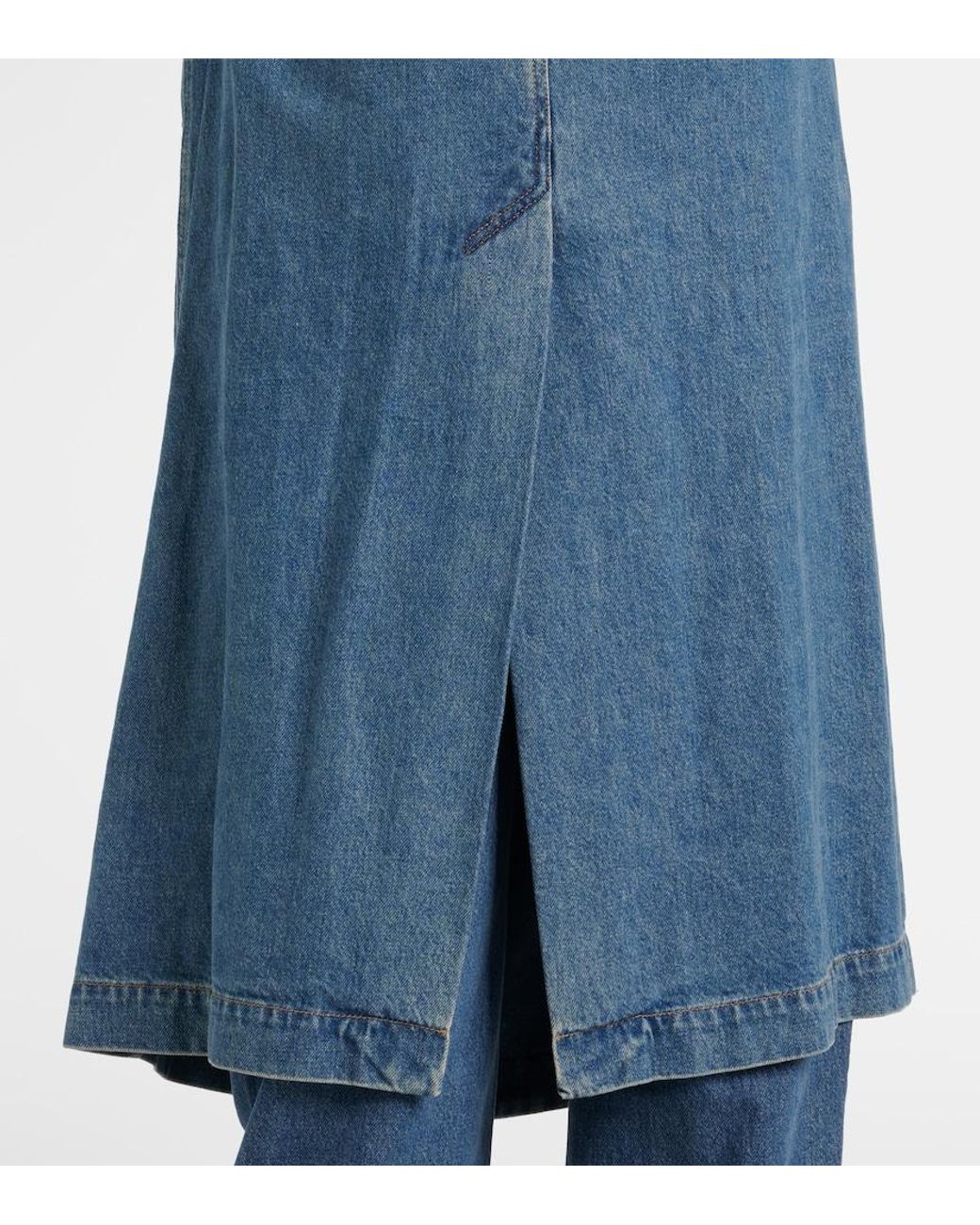 Isabel Marant Blue Denim Trench Coat With Belt