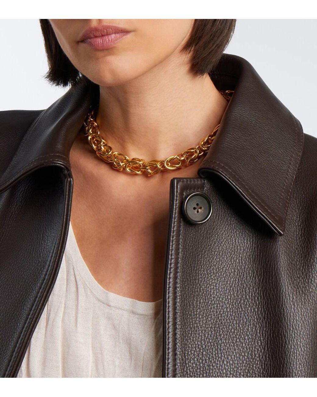 Totême Metallic Byzantine 24Kt-Plated Choker