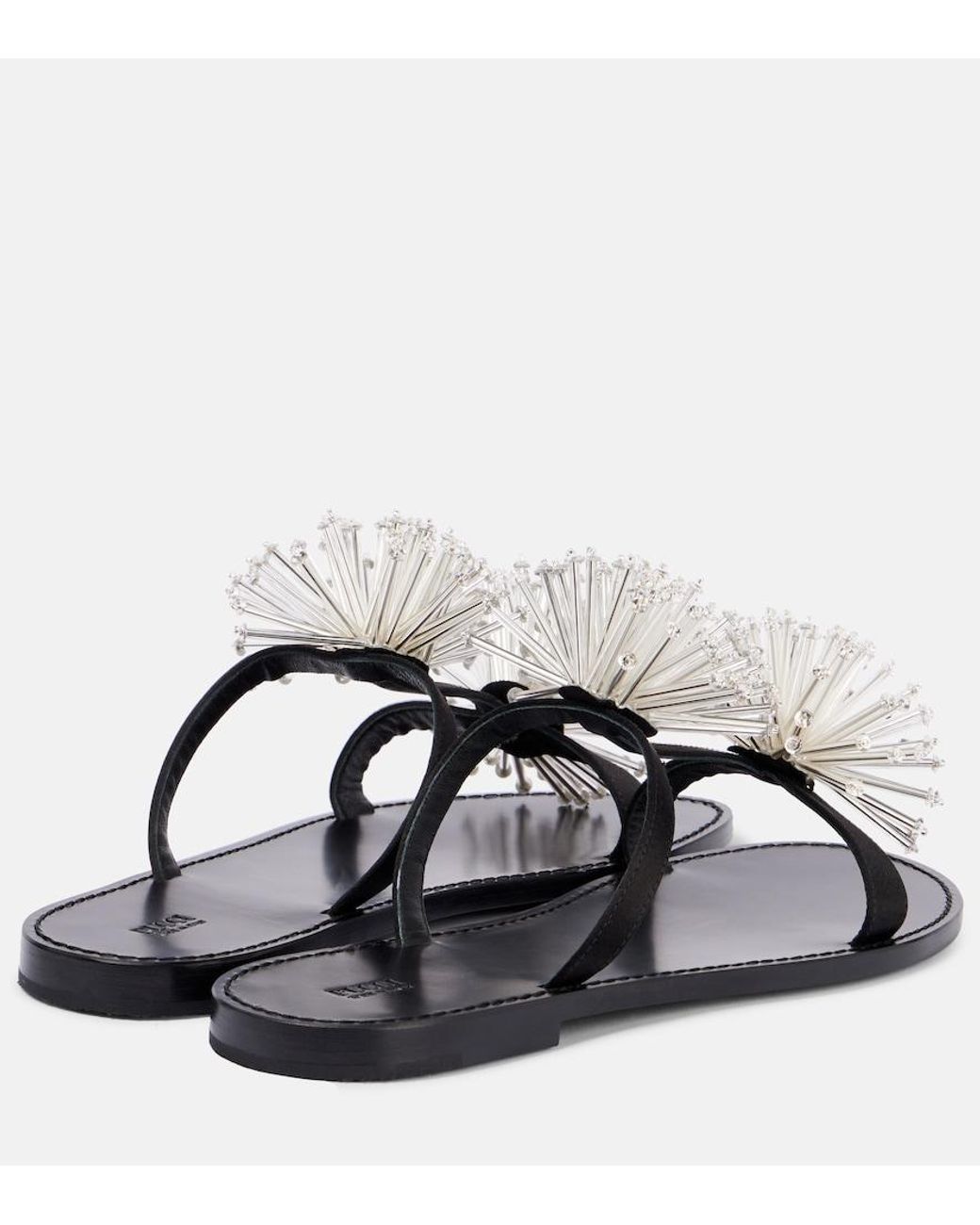 Emilio Pucci Black Beaded Sandals