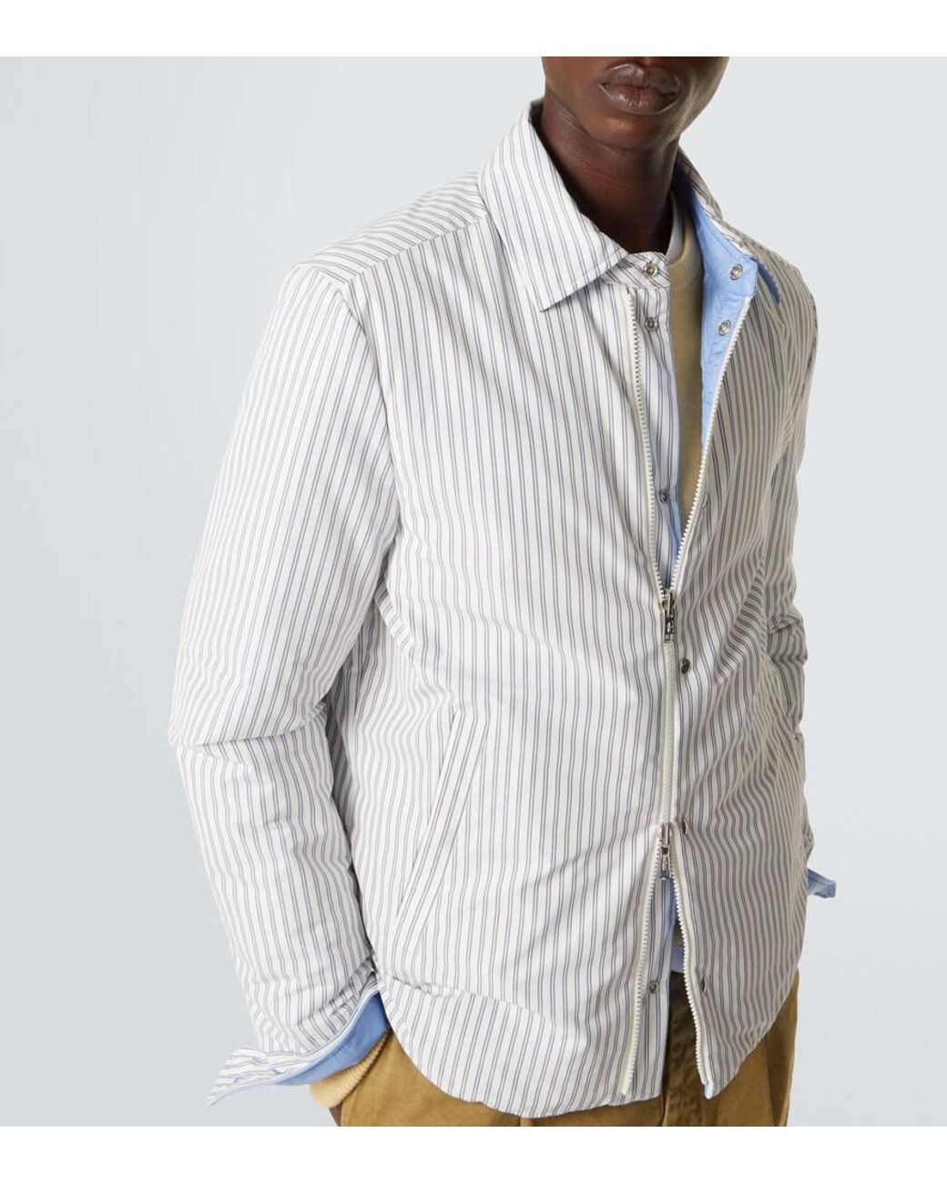 Moncler White Crescent Reversible Down Overshirt for men