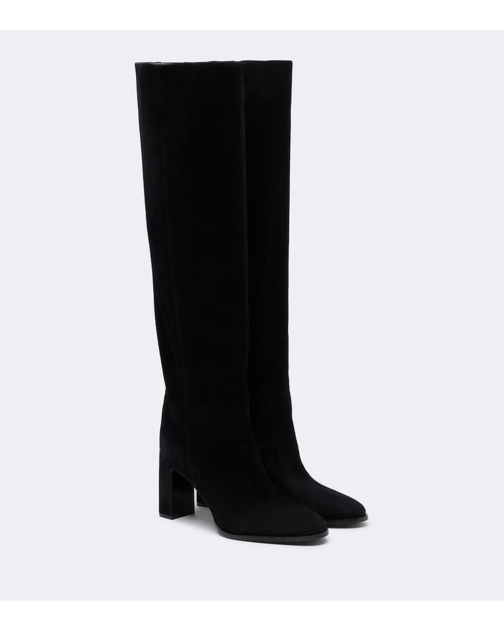 Jimmy Choo Black Caly Suede Over-The-Knee Boots