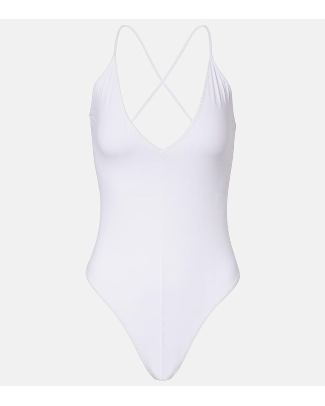 Wardrobe NYC White Open-Back Bodysuit