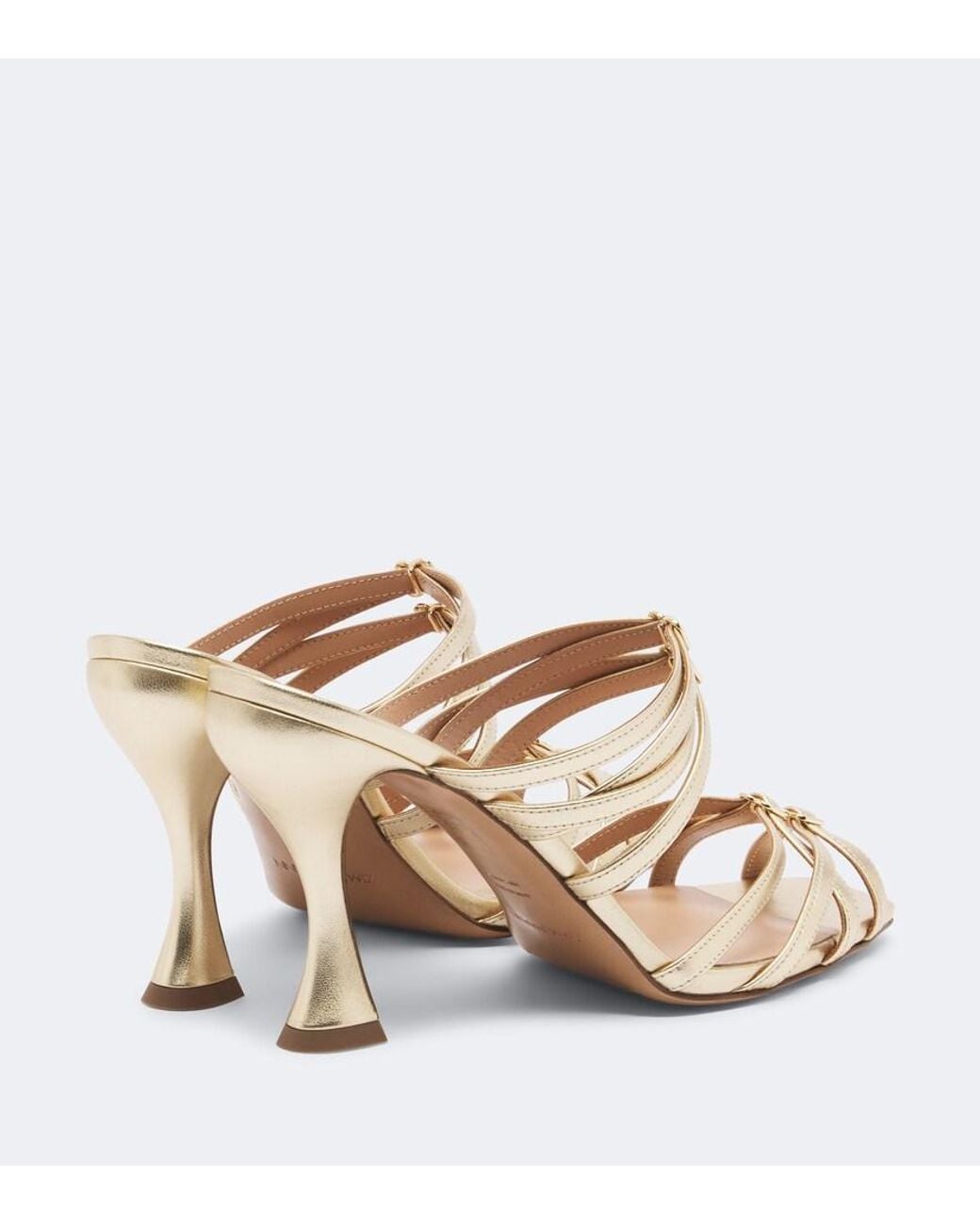 Zimmermann Natural Solstice Metallic Leather Mules