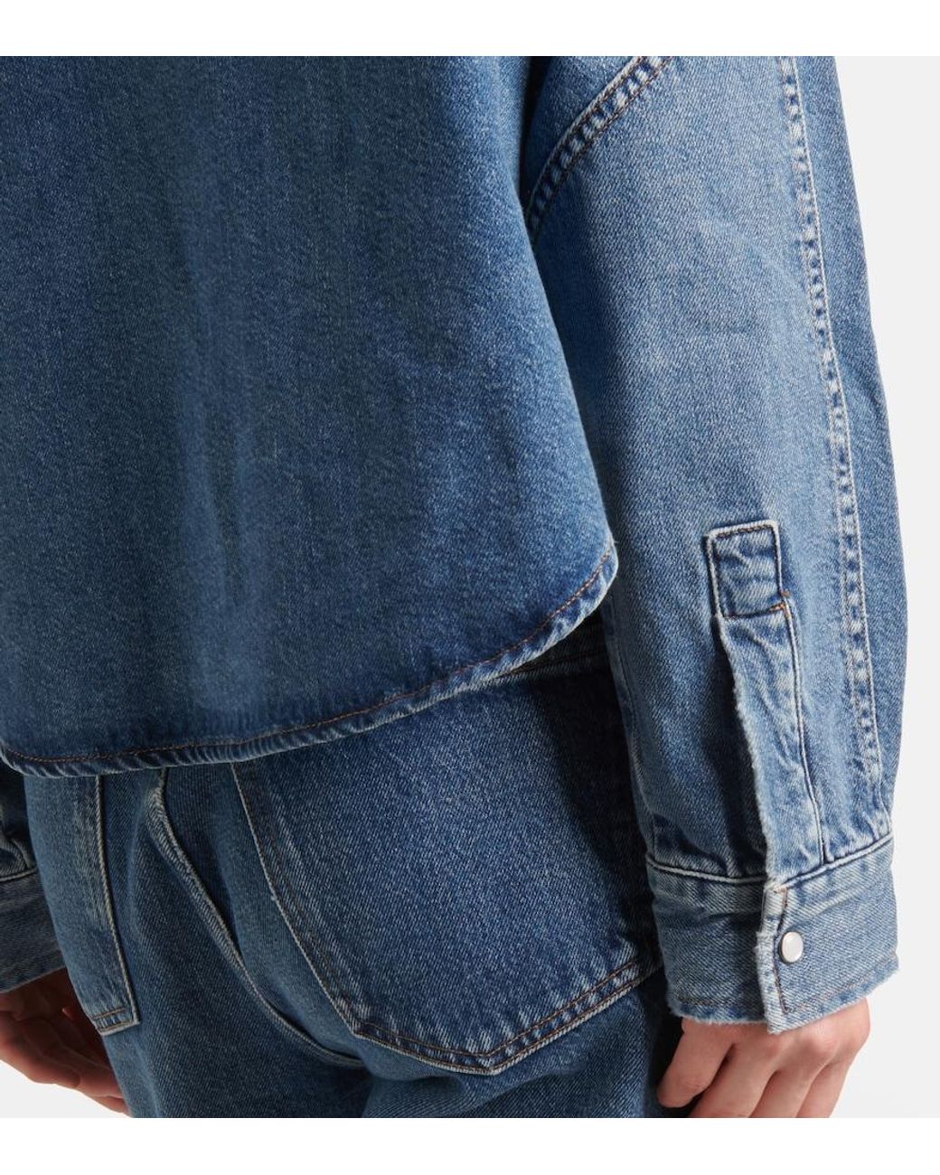 Citizens of Humanity Blue Cropped Denim Shirt