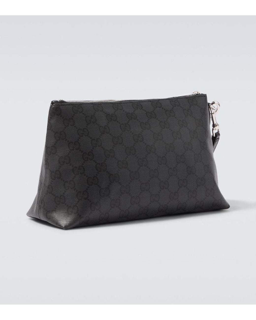 Gucci Black Essence Classic Small Gg Canvas Pouch for men