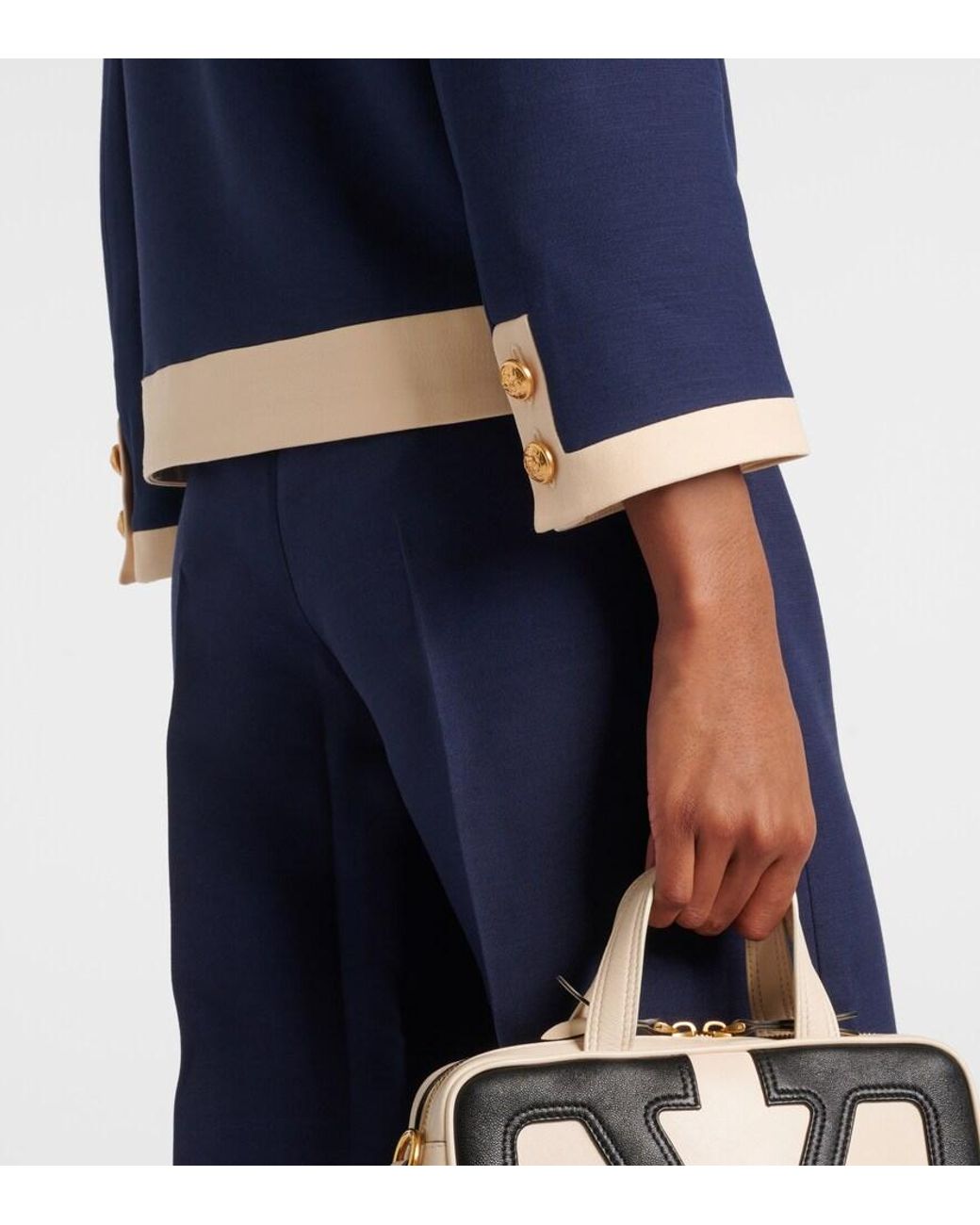 Valentino Blue Crepe Couture Jacket