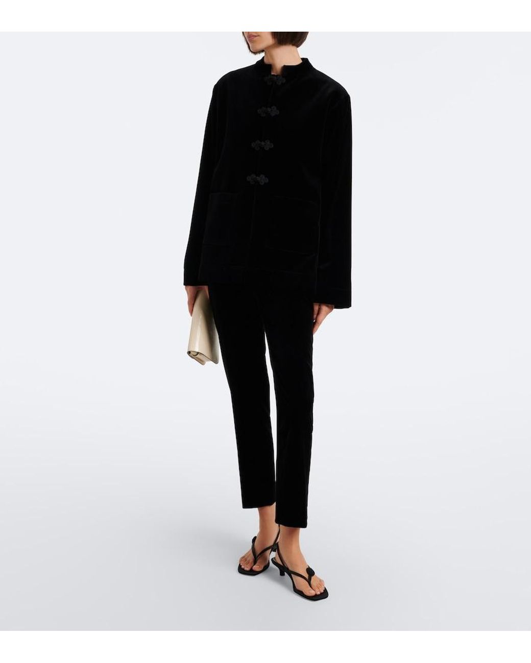 Rohe Black Cotton Velvet Jacket