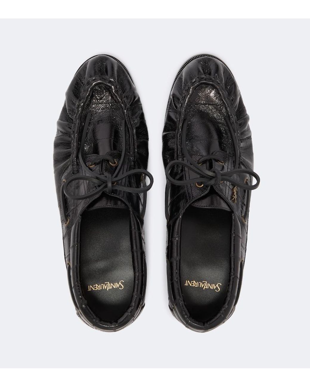 Saint Laurent Black Le Loafer Leather Boat Shoes for men