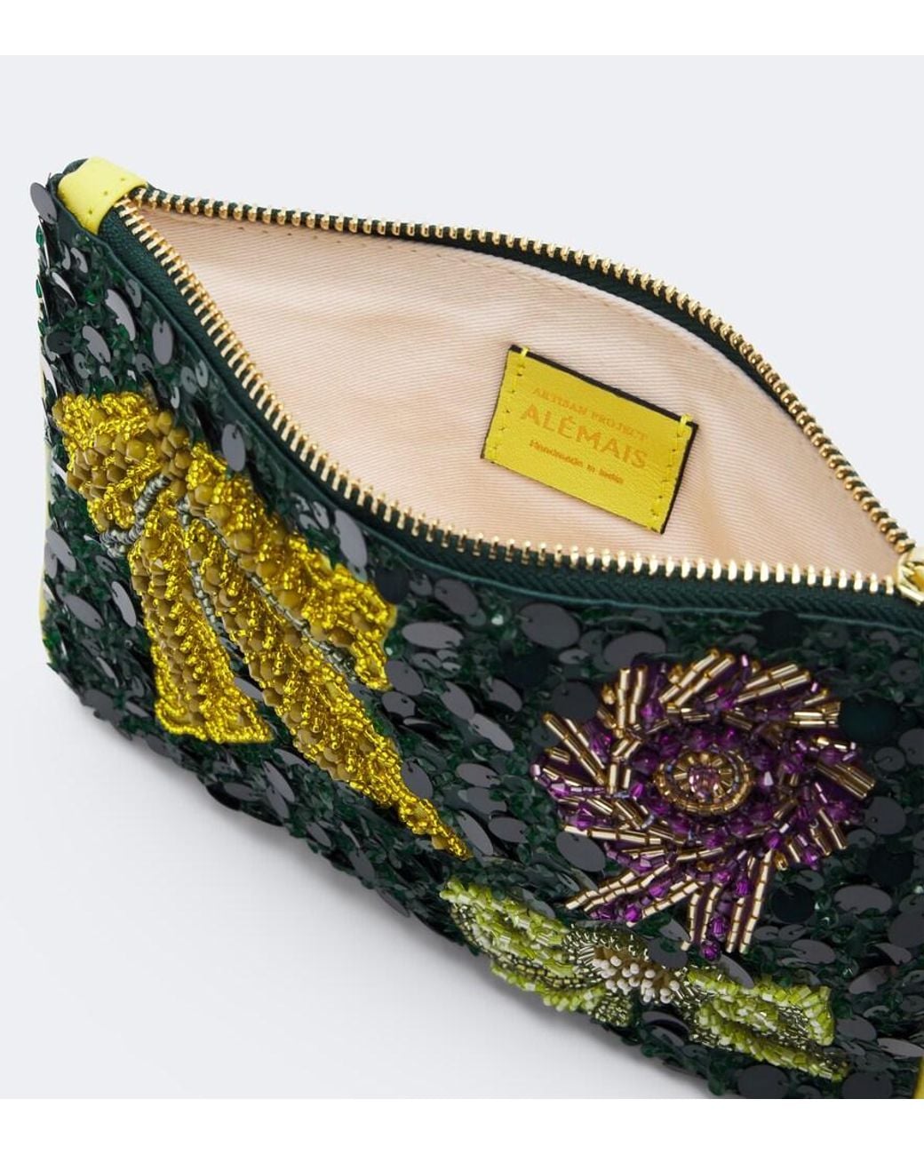 ALÉMAIS Black Rosette Embellished Pouch
