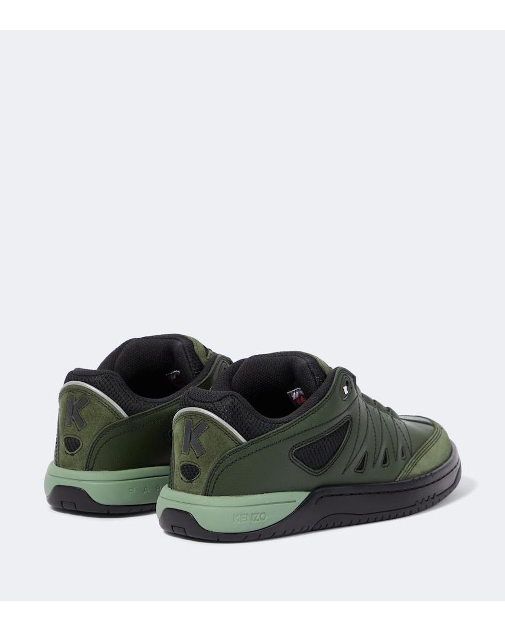 KENZO Green Pxt Leather Sneakers for men