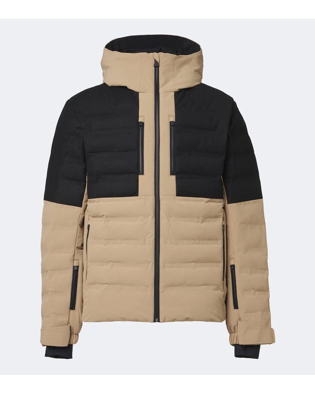 Aztech Mountain Black Pyramid Hooded Ski Jacket for men