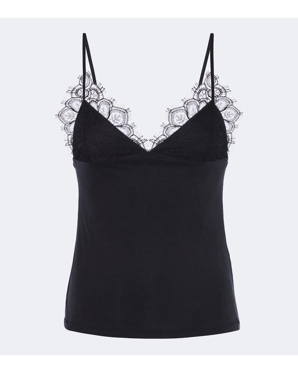 Coperni Black Lace-Trimmed Camisole