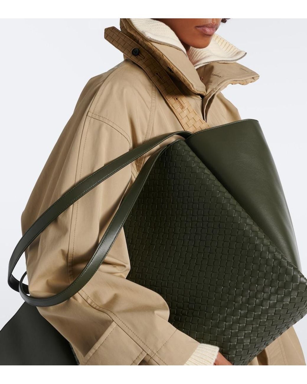 Bottega Veneta Black Corso Maxi Intrecciato Leather Tote Bag