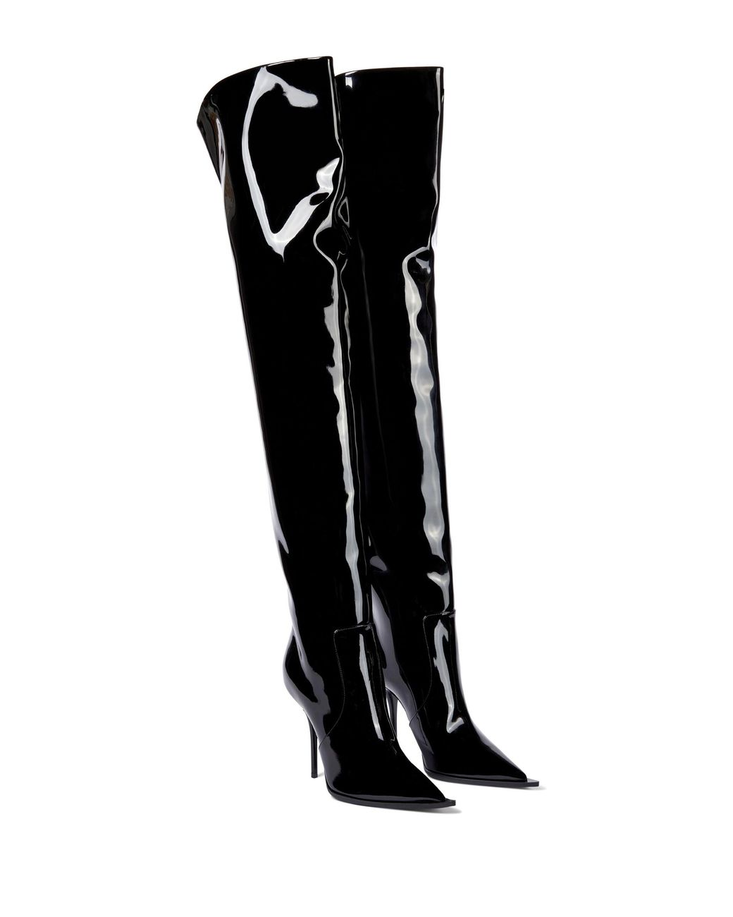 Dolce & Gabbana Cardinale Patent Leather Over-the-knee Boots in Black ...