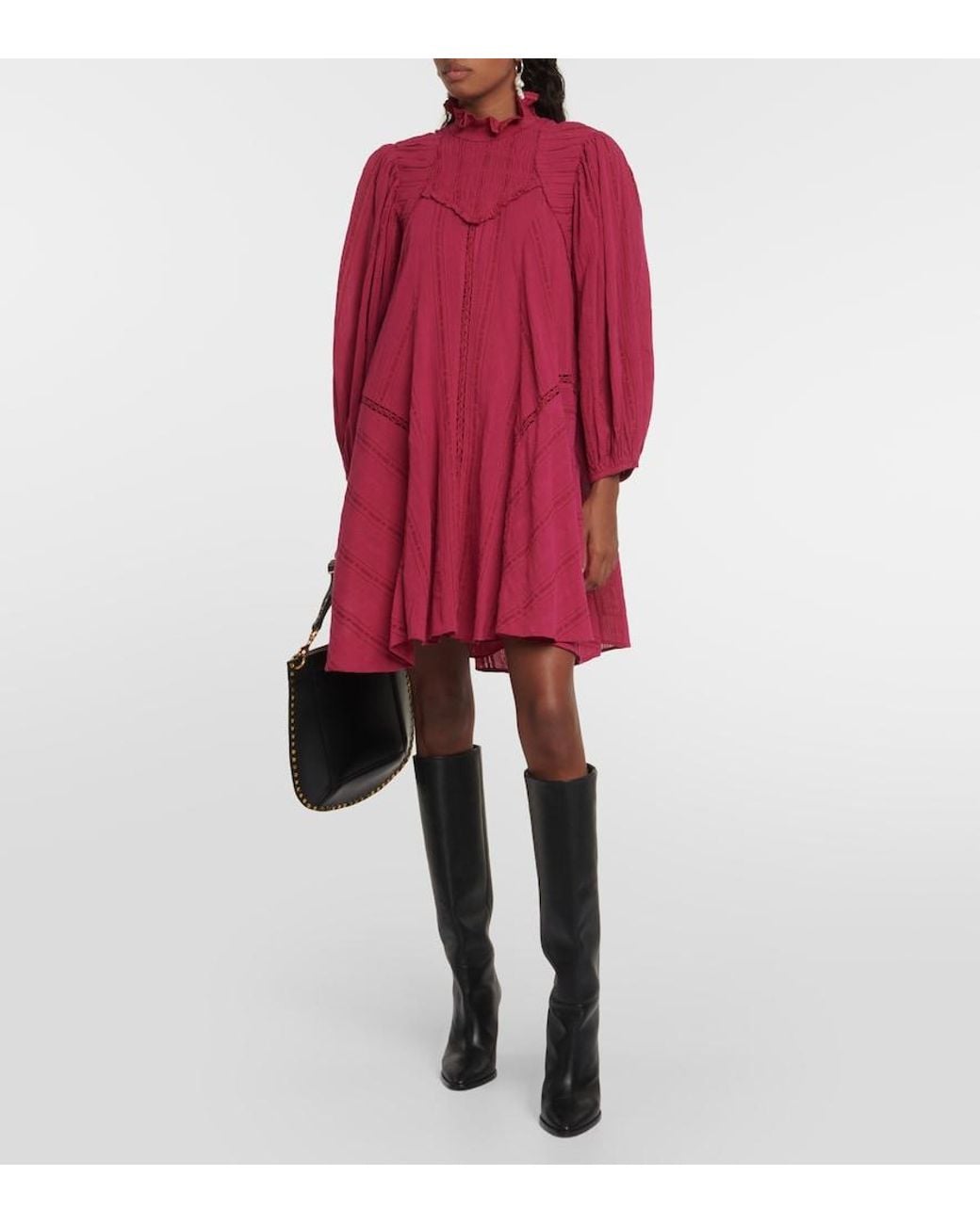 Isabel Marant Pink Isma Cotton-Blend Minidress