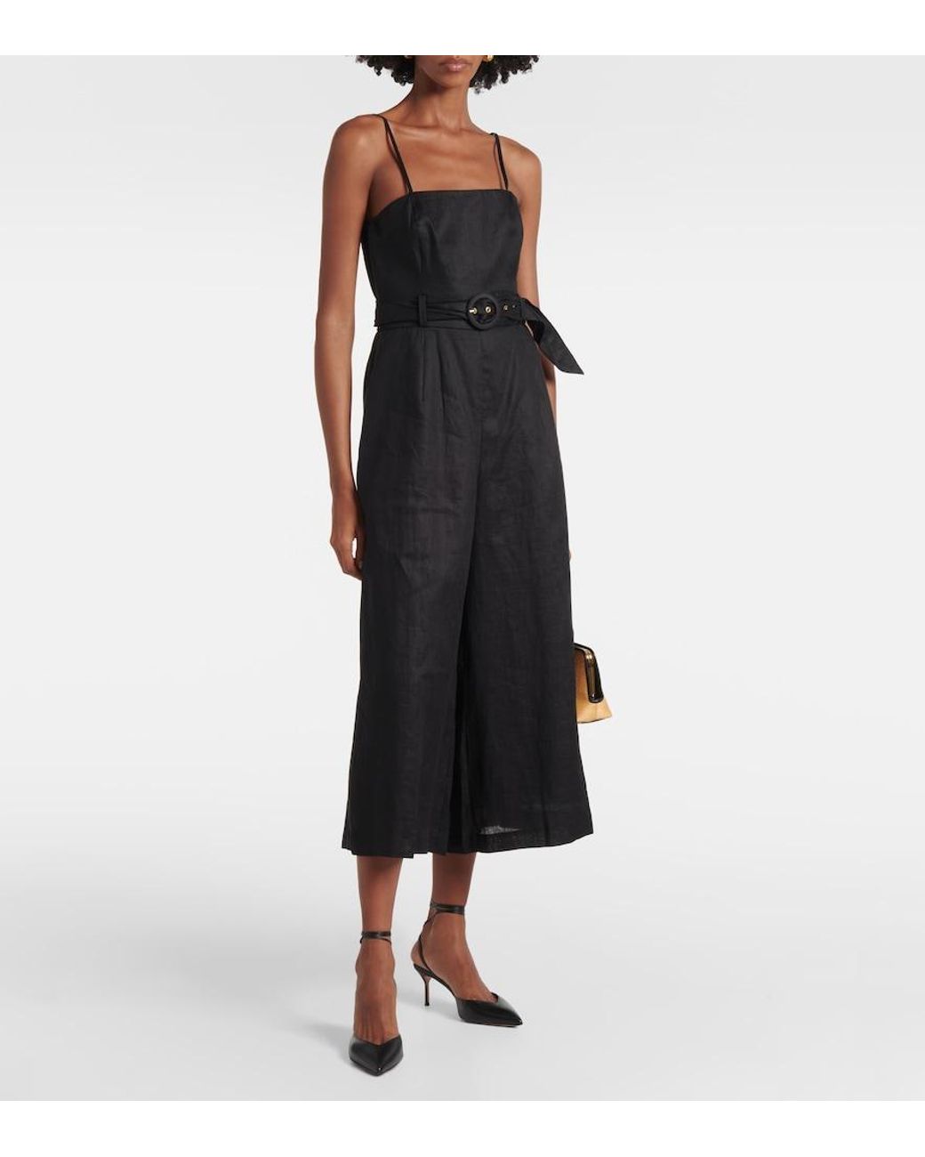 Zimmermann Black Linen Jumpsuit