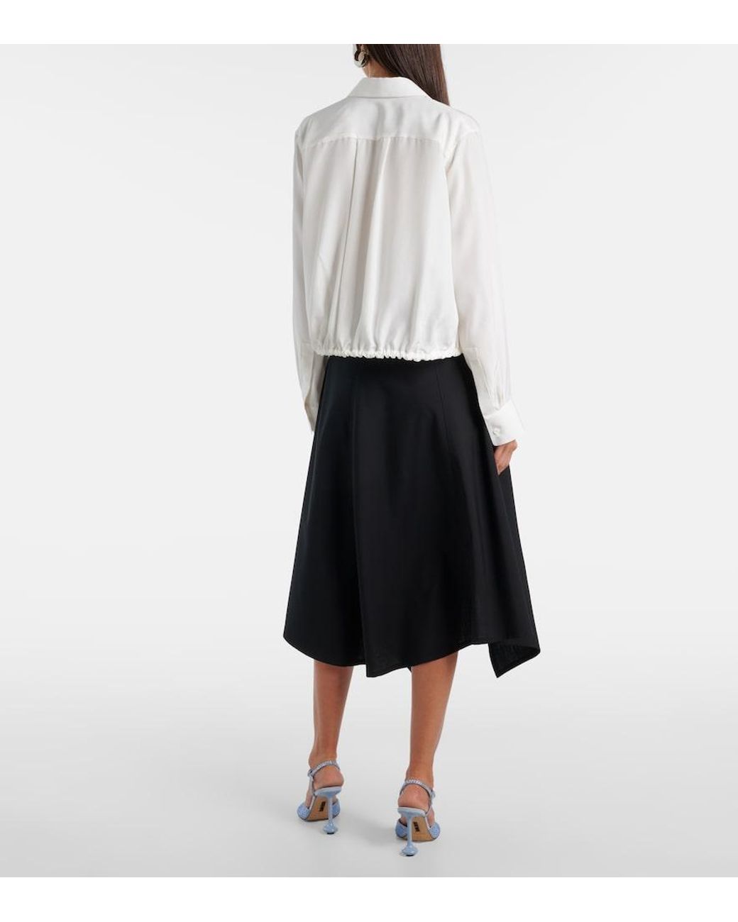 Loewe White Silk Top