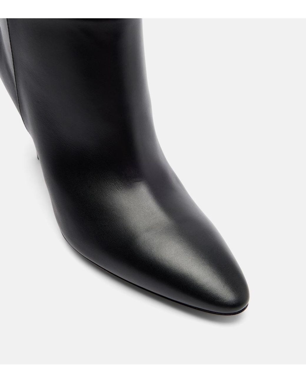 Gianvito Rossi Black Elise 85 Leather Mid-Calf Boots