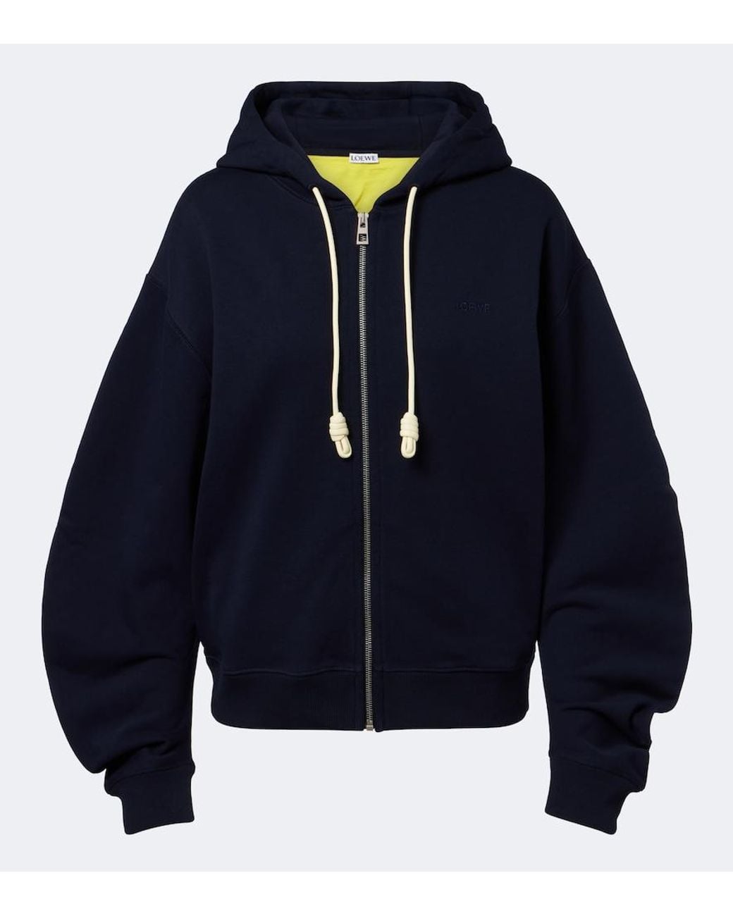 Loewe Blue Flamenco Cotton Fleece Zip-Up Hoodie