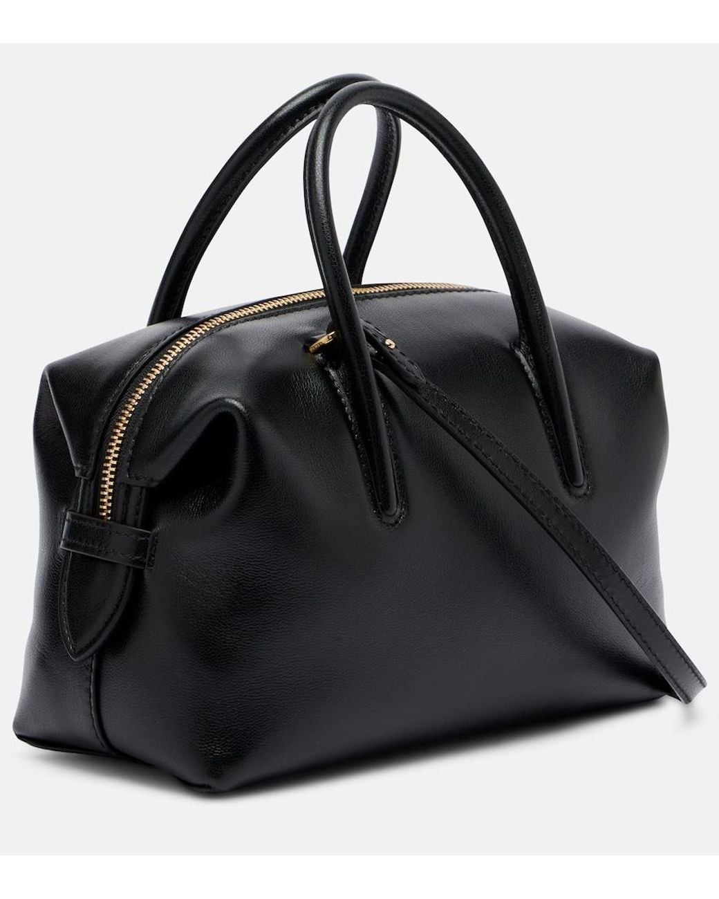 DeMellier London Black Stockholm Small Leather Top-Handle Bag