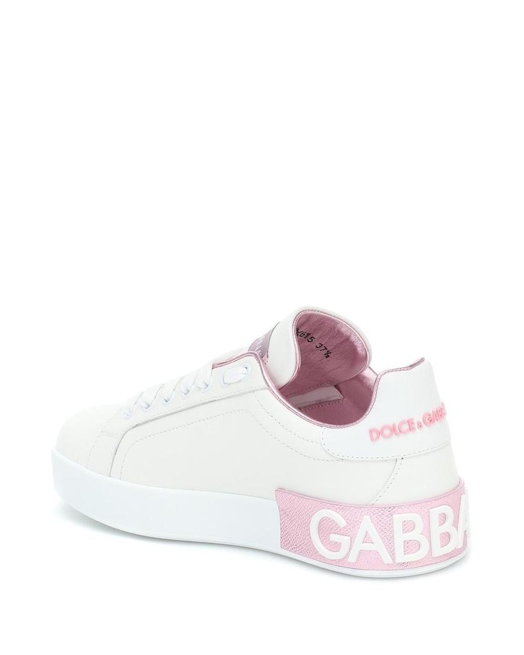 Dolce & Gabbana White Portofino Leather Sneakers