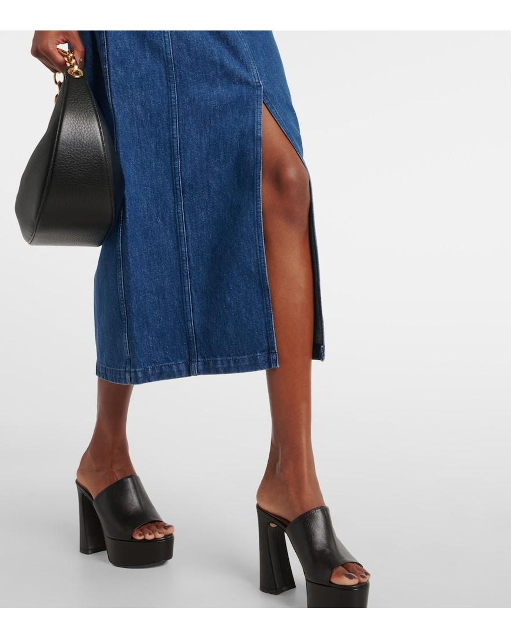 Patou Blue Denim Maxi Skirt