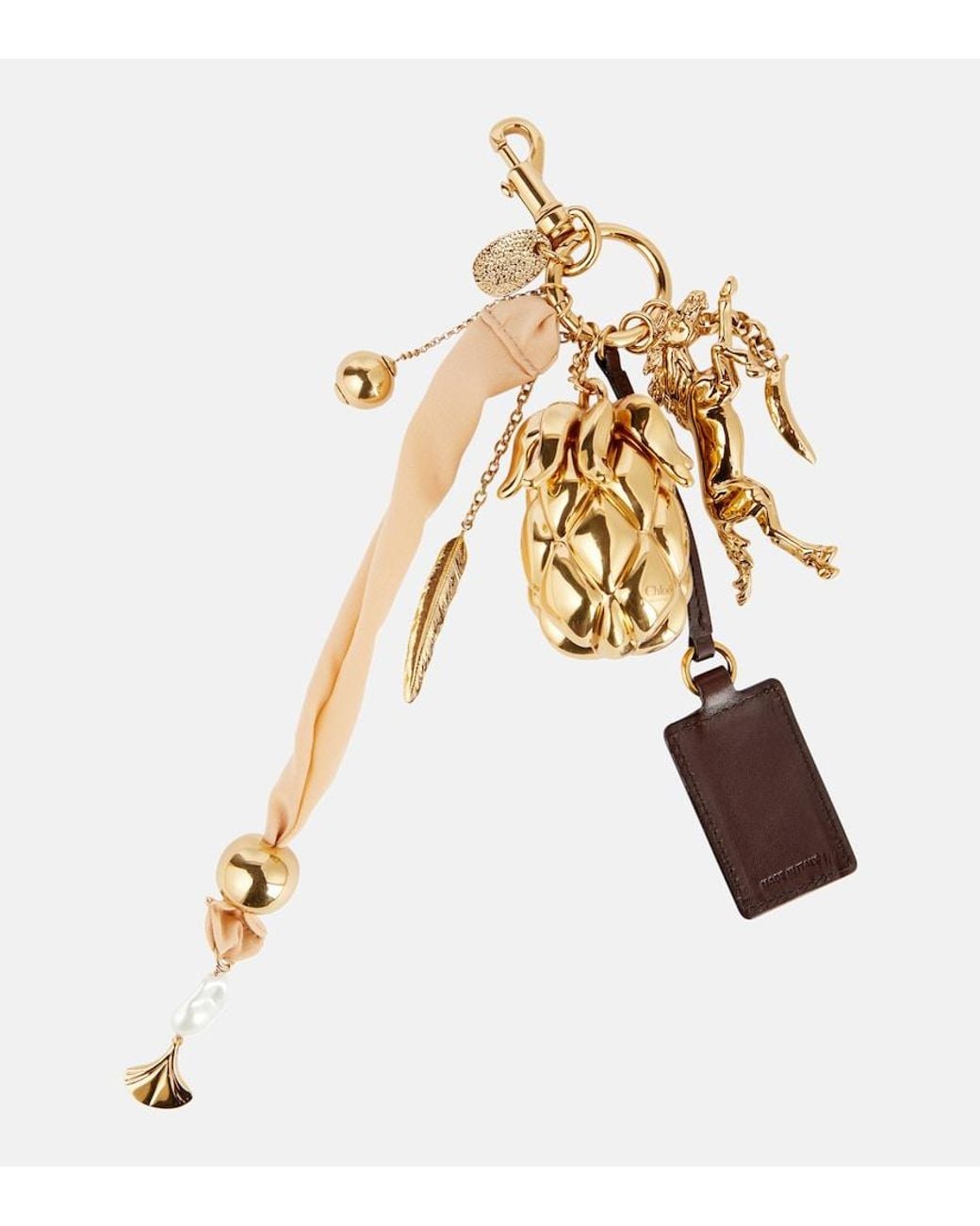 Charm Giga Pineapple di Chloé in Metallic