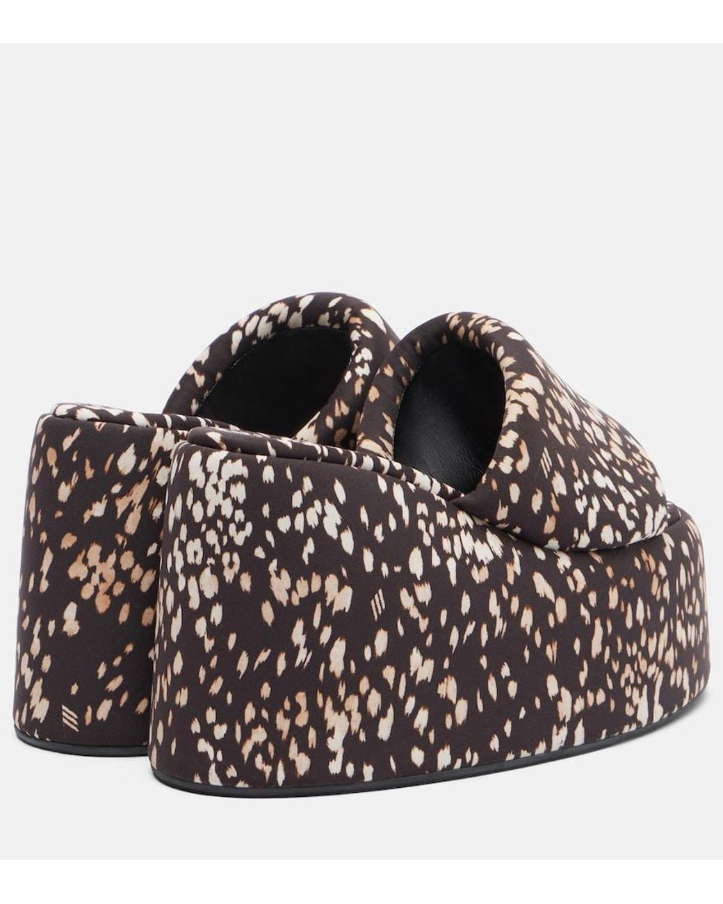 The Attico Brown Mochi Leopard-Print Platform Sandals