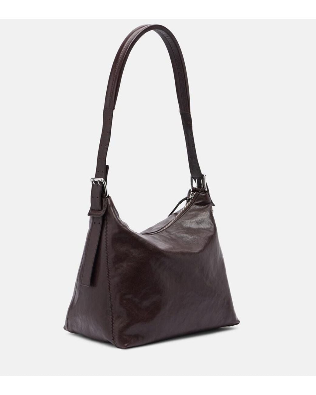 Lemaire Black Small Belted Leather Tote Bag