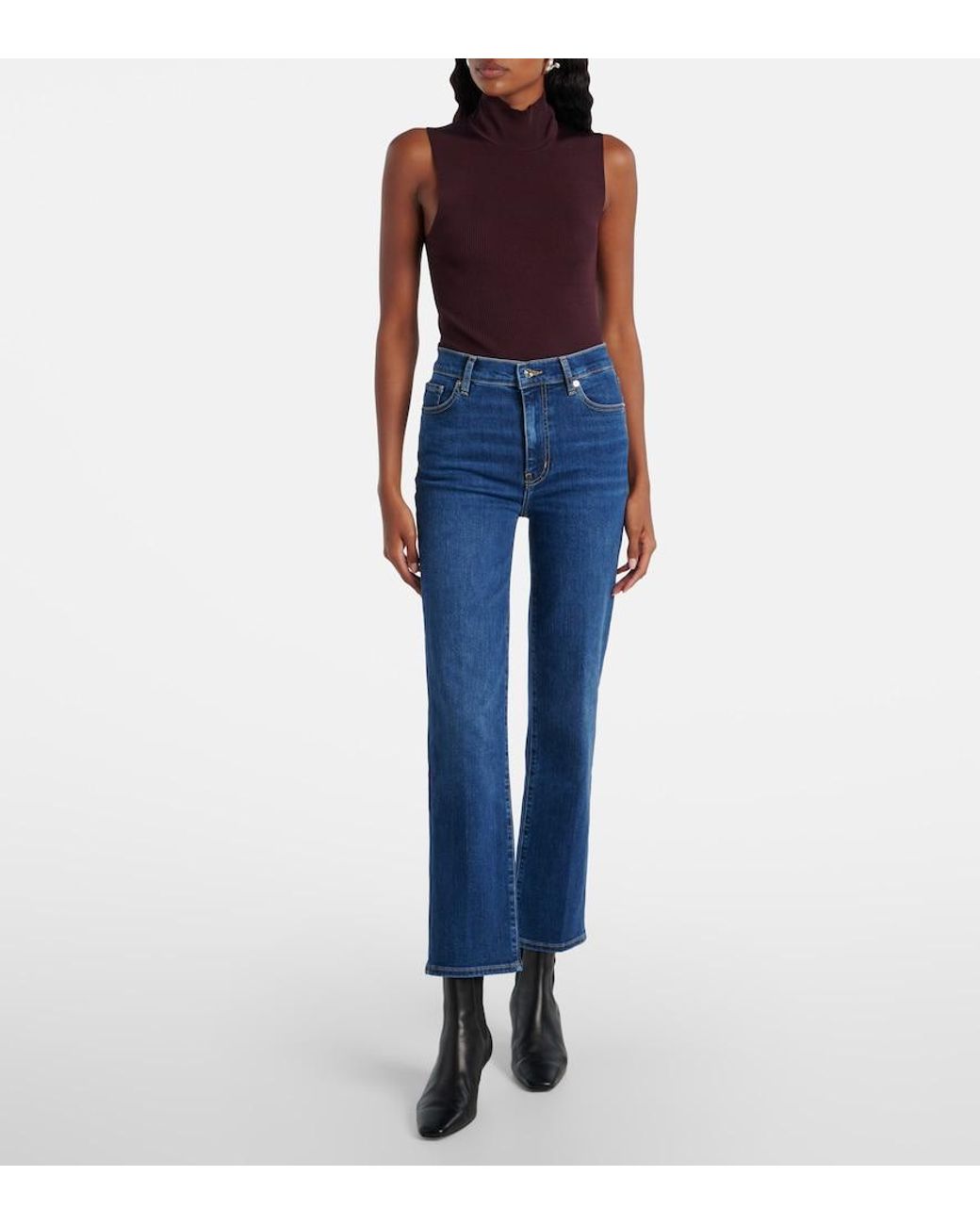 FRAME Blue Sleek Straight Jeans